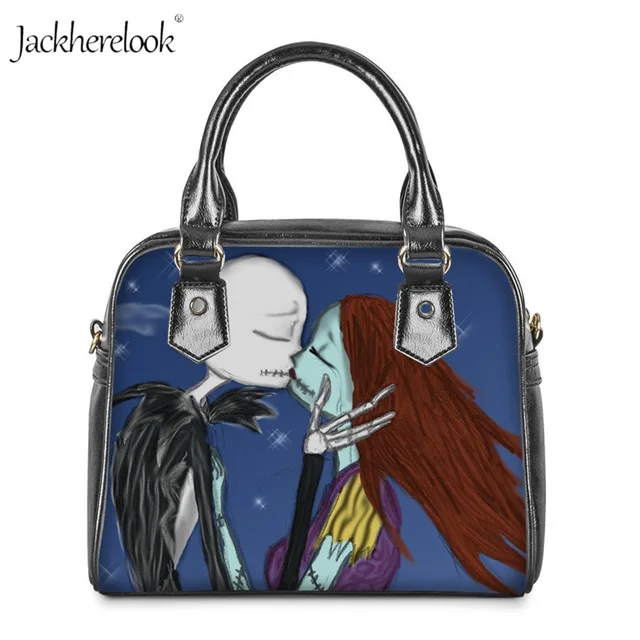 H7376DL Jackherelook Рождественский кошмар Сумочка для леди большая кожаная сумка женская сумка через плечо девушка должна сумки классный подарок на Хэллоуин - Цвет: H7376DL