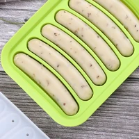 6 in 1 sausage maker silicone mold diy hot dog handmade ham sausage mould kitchen making and refrigerated hot dog tool