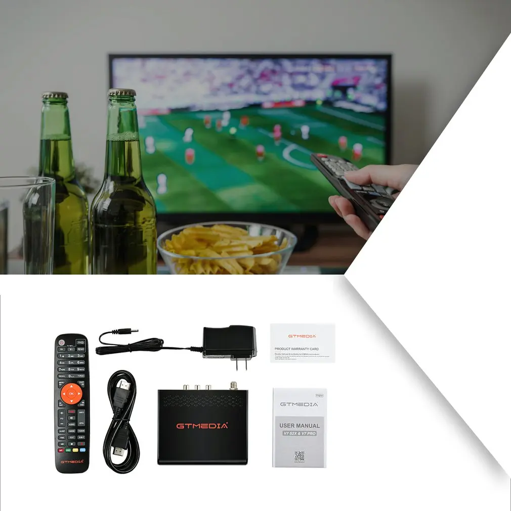 

Gtmedia V7 Satellite Receiver HD 1080P EU US Plug Set Top Box TV DVB-S2 Receiver Digital Wifi with Antenna Remote Controller