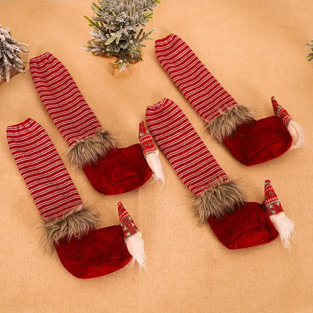 Рождественское украшение подставки для ножек стула стола чехол мебели защита