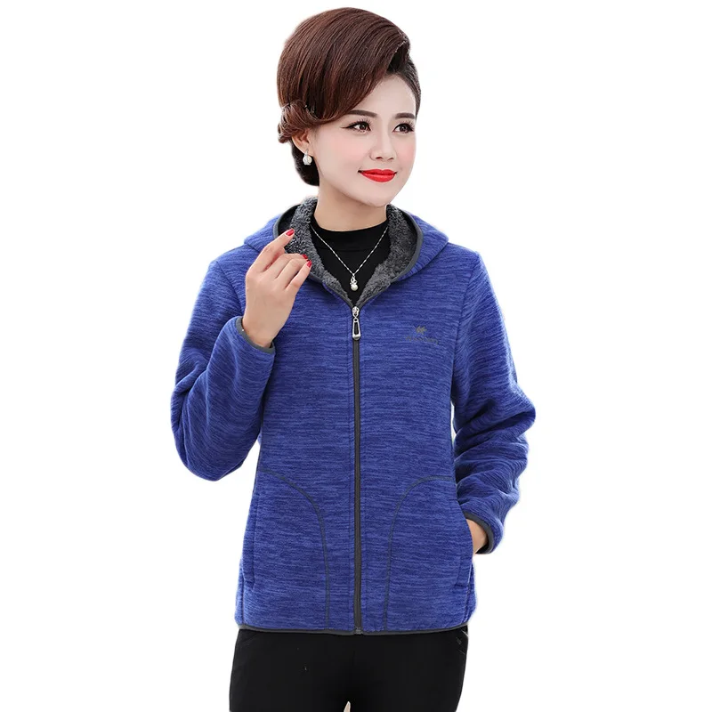 Женские куртки среднего и пожилого возраста флисовое утепленное демисезонное