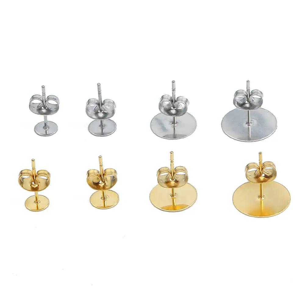 Основа для сережек-гвоздиков из нержавеющей стали 20-100 шт./лот | Украшения и