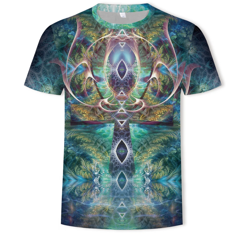 

Retro T-shirt Hand-painted Graffiti Graphic T-shirt 3D Printing Personality Men's T-shirt Oversized T-shirt Full Size 100-6XL