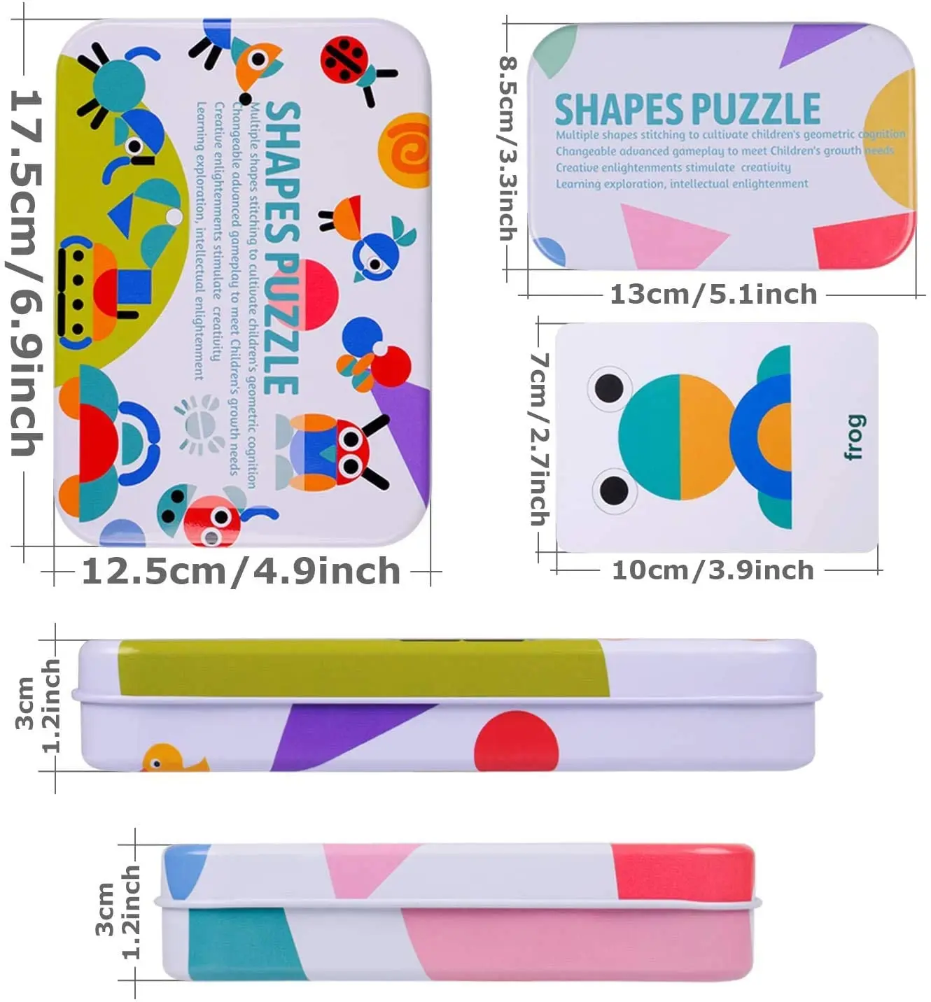 

Kids Wooden Pattern Blocks toys Animals Shape Puzzle Sorting Stacking Games Montessori Brain Educational Toys Gift for Toddlers