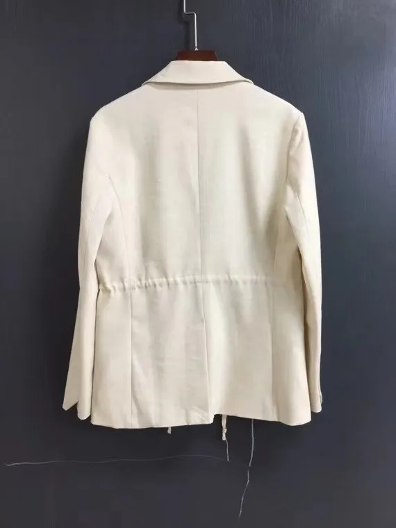 

2021 Summer New Style Pure Cotton Solid Color Back Cuff Split Design Waist Drawstring Suit