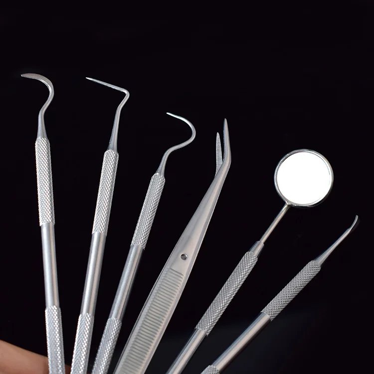 

6pcs Stainless Steel Dental Tools Set Kit Dentist Teeth Clean Hygiene Mirror Oral Care Teeth Hygiene Tools Wholesale