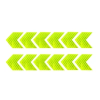 12 pieces scooter night warning reflective stickers blocking scratch decoration stickers car motorcycle body stickers