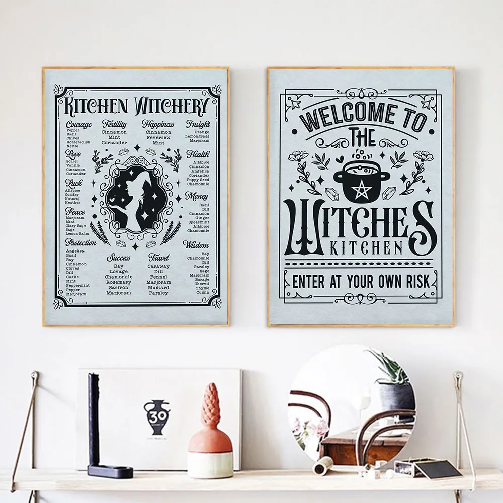 

Witch Quotations Poster Retro Art Print Nordic Canvas Painting Modern Abstract Wall Picture For Living Room Home Decor