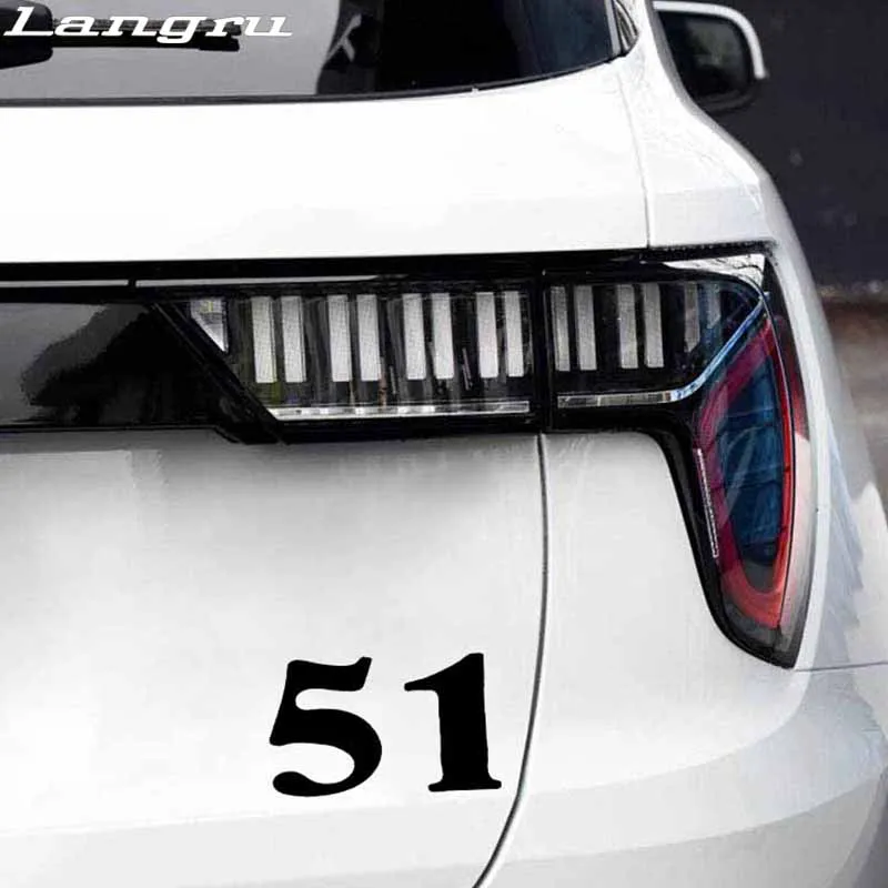Langru 13 см * 7 9 модная Веселая гонка номер 51 виниловая Автомобильная Наклейка