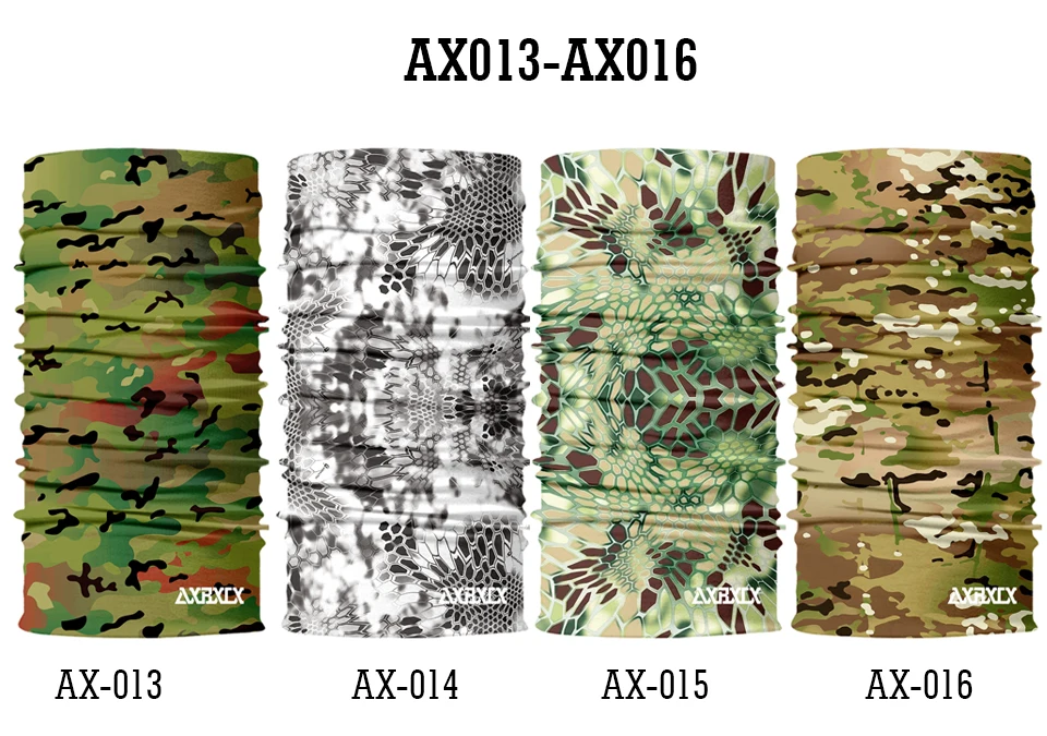 Бесшовный волшебный шейный шарф-Маска на лицо 3D Камуфляж Мультикам теплая