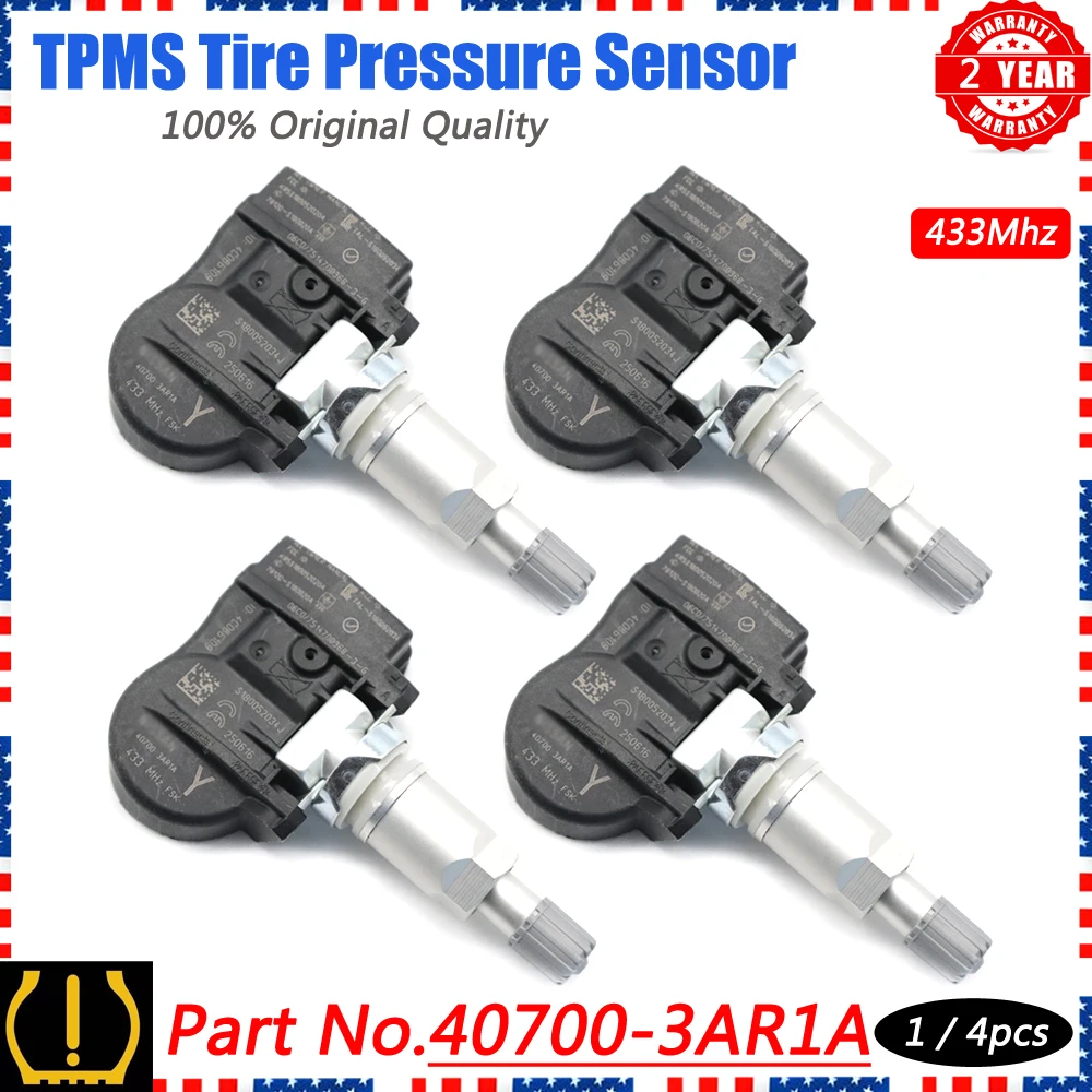 Автомобильная сигнализация TPMS, система контроля давления в шинах 40700-3AR1A для Nissan Sentra SR SV Versa SL 433 МГц 407003AR1A