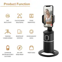 All-In-one Portable Smart Selfie Stick 360 Degree Rotation Auto Face & Object Tracking For Full/halfbody Camera Phone Mount Hold