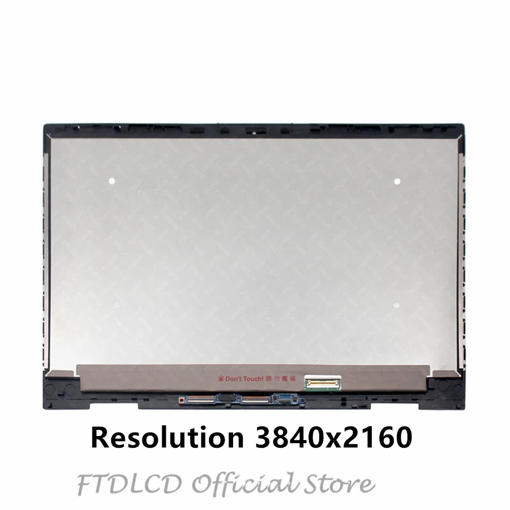 FTD lcd 15 6 ''lcd кодирующий преобразователь сенсорного экрана в сборе + рамка для hp