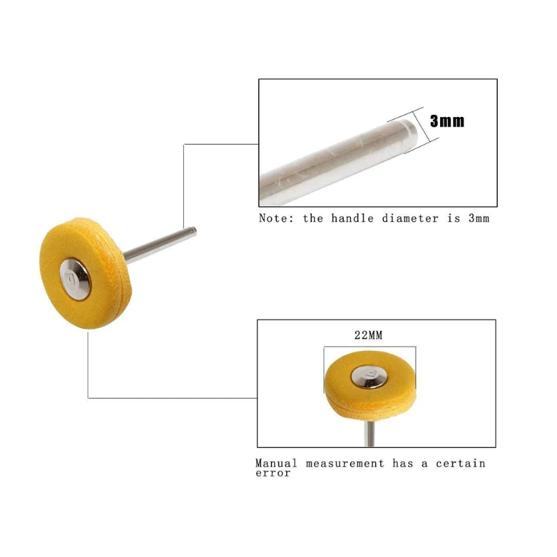 

10pcs White Yellow Polishing Cotton T Style Polish Buffing Wheel Grinding Head Cloth Grinder Head Drill Rotary Tool 3XUF