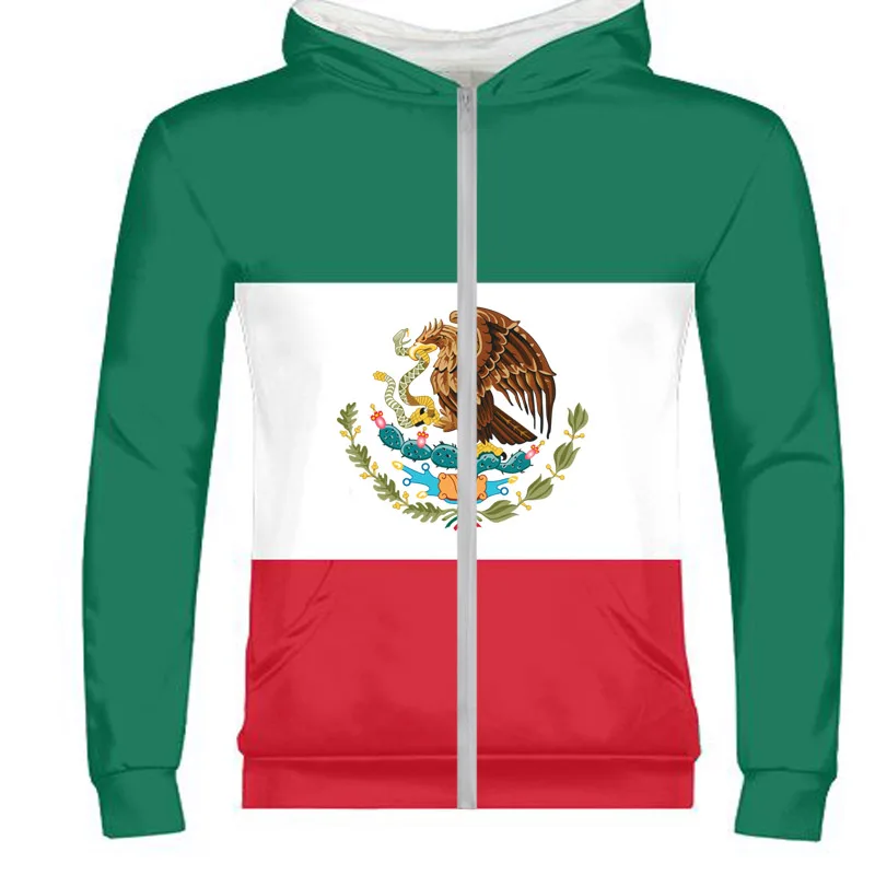 Соединенные Штаты Мехико мужской индивидуальный номер mex молния толстовка Национальный флаг mx испанский мексиканский печати фото одежда