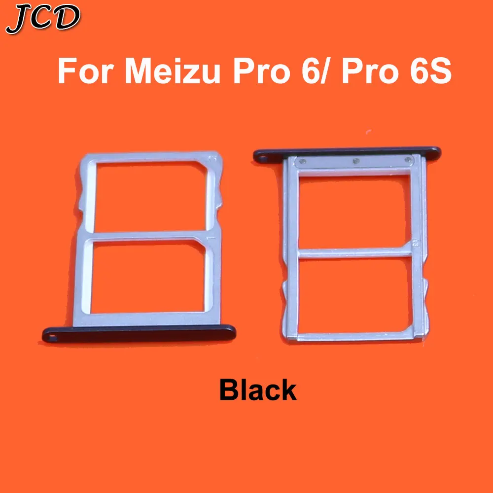 For Pro 6 Pro 6s Black JCD лоток для sim-карты слот Держатель адаптеры для Meizu Pro5/Pro6 Pro 6 S/Pro 7 7plus Запасные детали дешевые аксессуары - Цвет: For Pro 6 Pro 6s Black