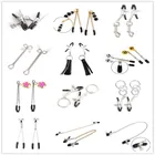 1 пара, металлические зажимы для сосков