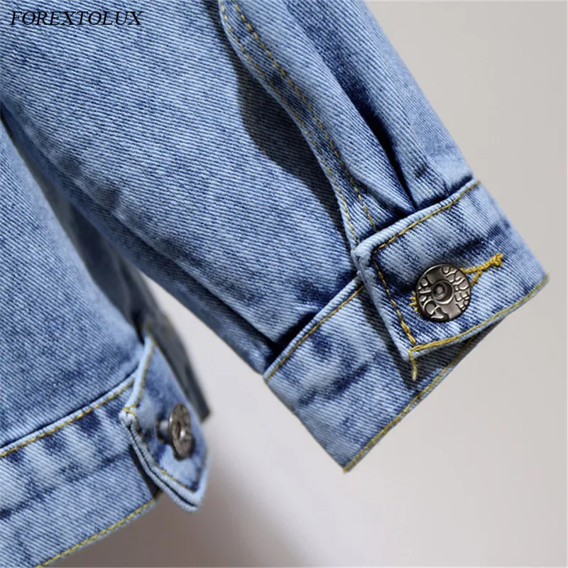 Джинсовые куртки с дырками больших размеров винтажные женские карманами джинсы