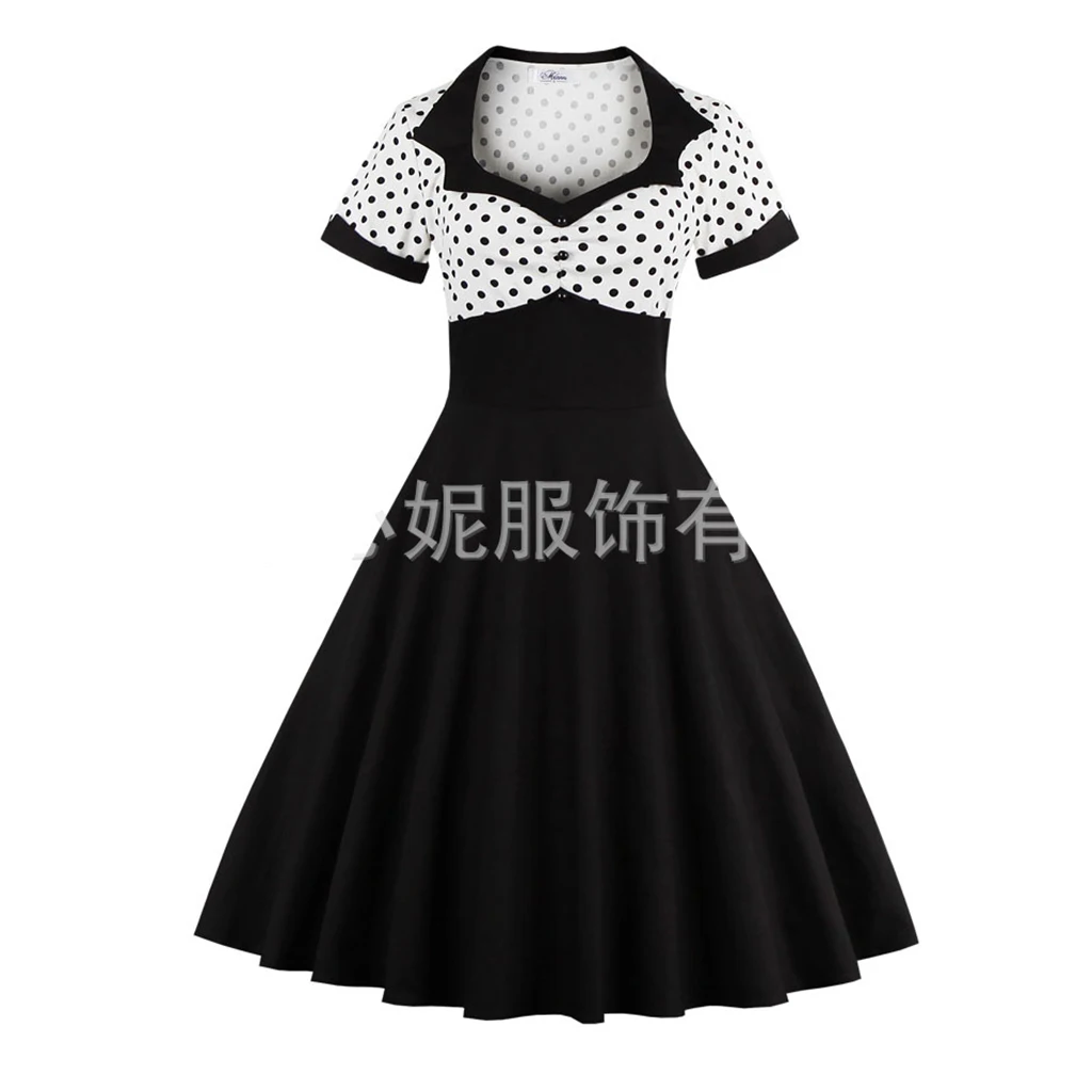 Женское лоскутное платье без рукавов черное или белое винтажное вечернее в стиле