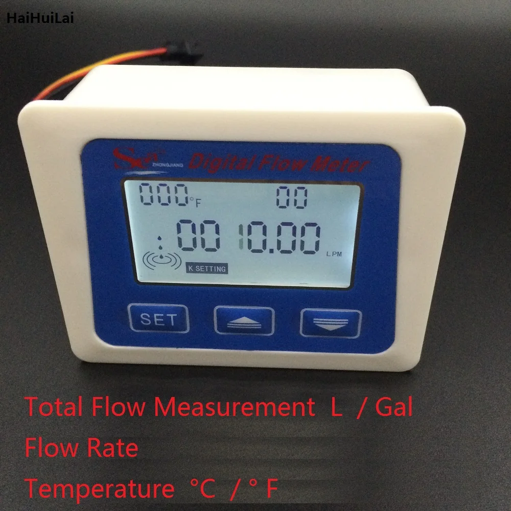 Цифровой расходомер с дисплеем измеритель текущей температуры Турбинный датчик