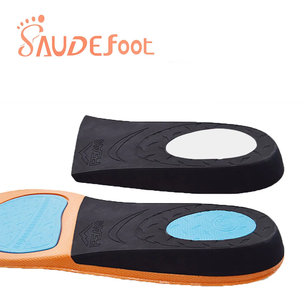 Saudefoot Shoe Insole Sneakers Cushion PU Damping Glue Ultra-fine Velvet  Absorbing Memory Foam Increased Flexible Soft Shoe-pad