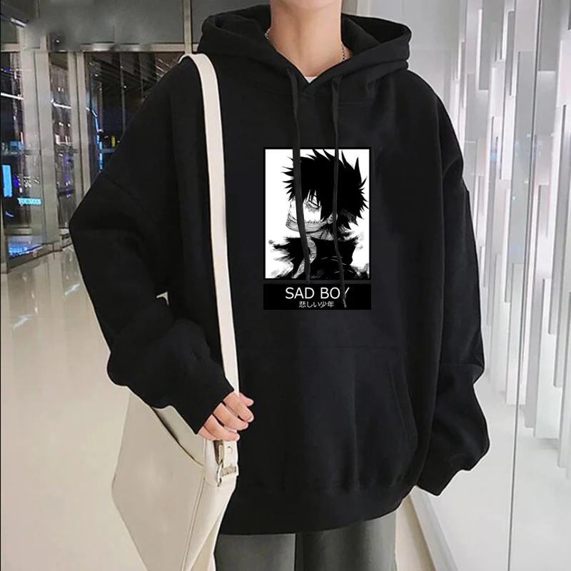 Аниме Dabi Boku No My Hero academic Sad Boy толстовка унисекс Мужской Пуловер Флисовые Толстовки
