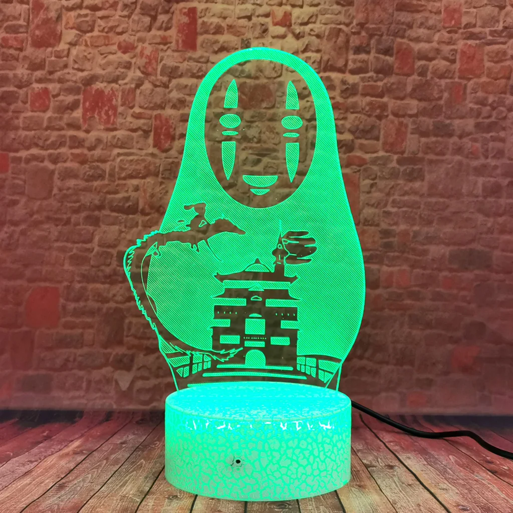 

Без уход за кожей лица Человек-паук модель 3D светодиодный Красочные настольная лампа ночник Унесенные призраками Manga аниме Рисунок Игрушки