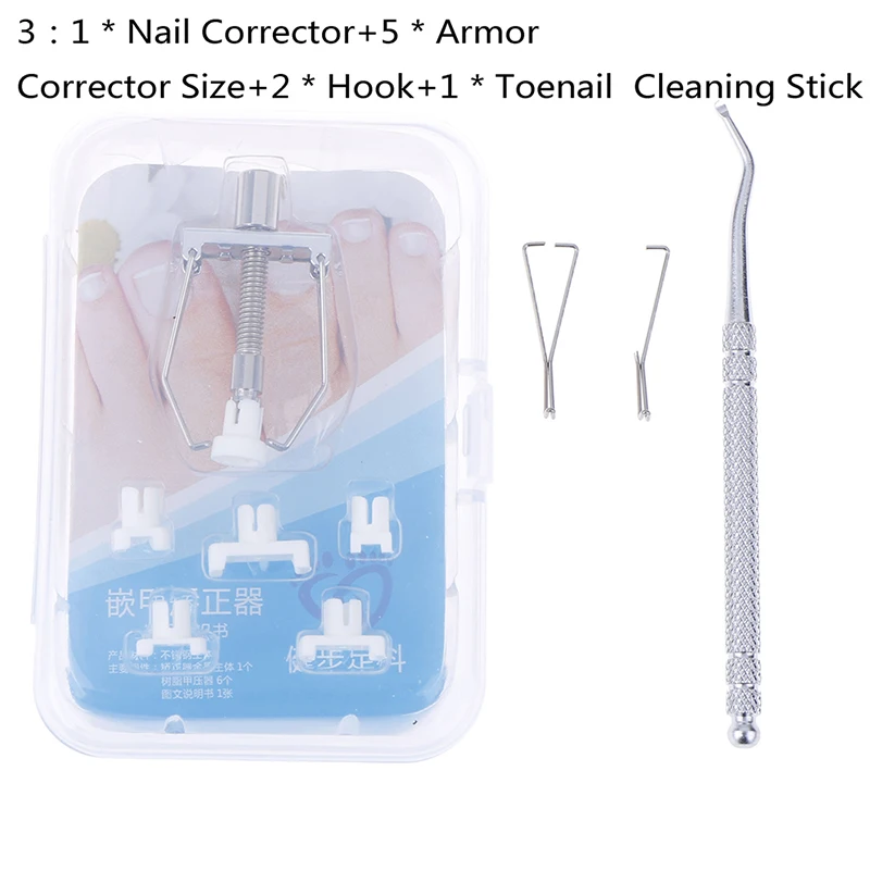 1 Set Ingrown Toenail Correction Tool Nail Corrector Kit Toe Paronychia Brace Pedicure Care Hot | Красота и здоровье