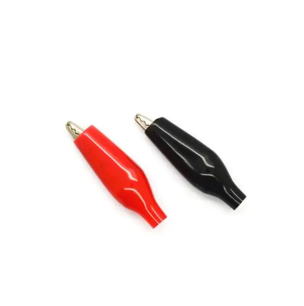 10 шт. 28 мм 35 мм 45 мм металлический зажим-крокодил разъем Электрический зажим для тестовых датчиков для измерения метр, цвета: черный и красный