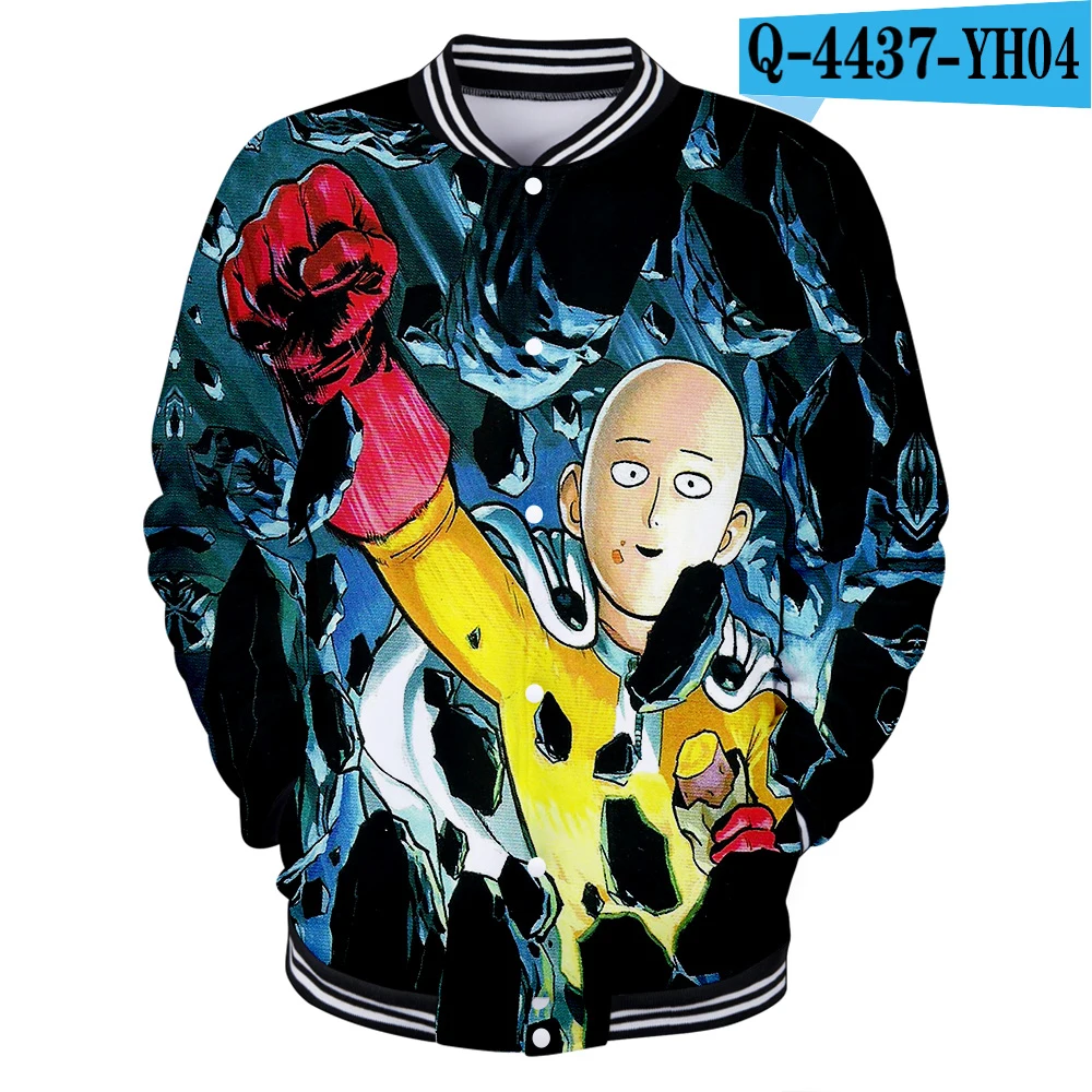 

One Punch Man Season 2 3D Printed Baseball Jackets Women/Men Fashion Long Sleeve Jacket 2019 Hot Sale Casual Streetwear Clothes