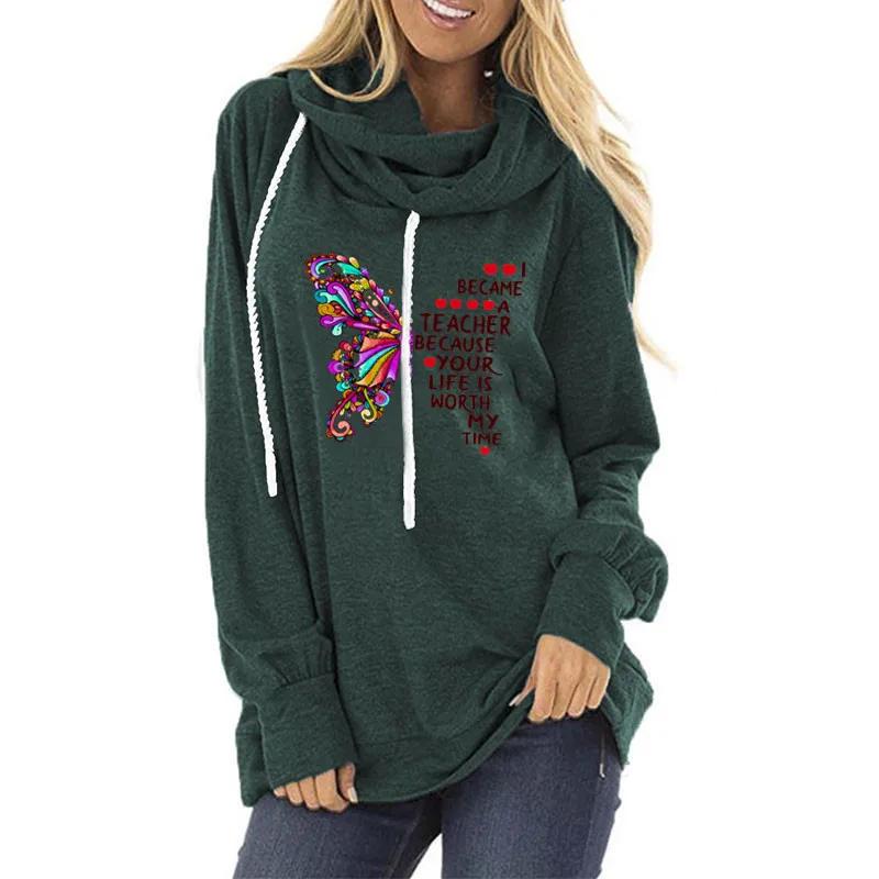 

Little Butterfly 2021 Autumn/Winter 100 Hooded Sweatshirt Women Fashion Tops Kawaii Clothing Aesthetic Hoodie Sweatshirts