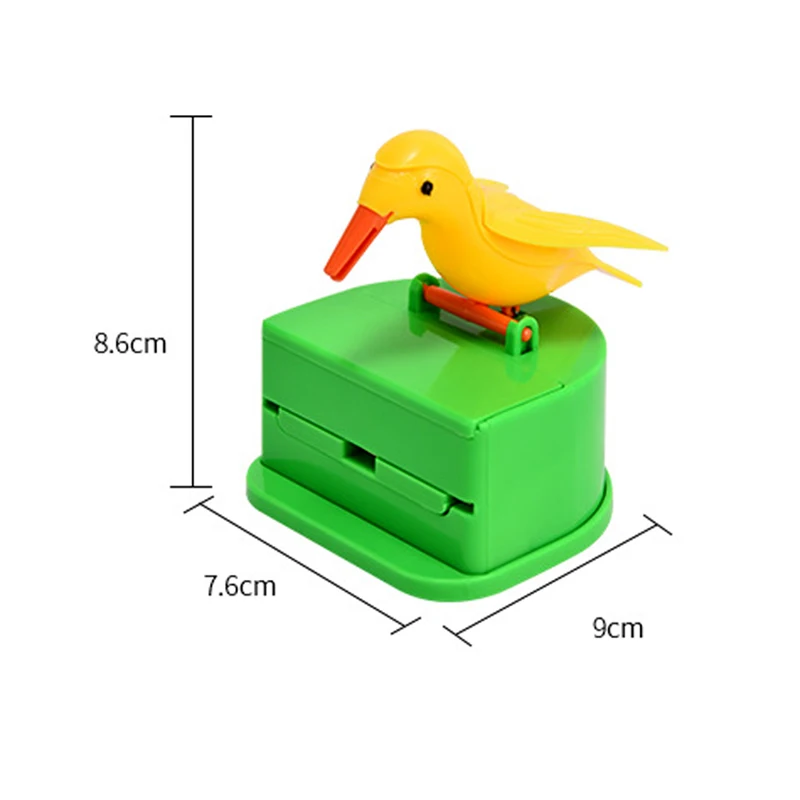 

Hummingbird Toothpick Dispenser Gag Funny Small Bird Container Automatic Toothpick Storage Box Gift Table Decoration Accessories