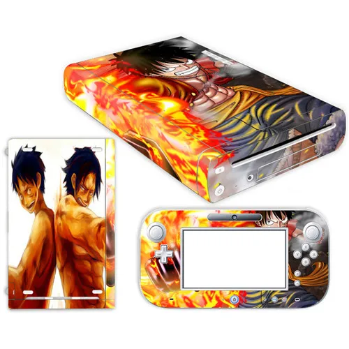 YS-WIIU-0072 Аниме one piece Luffy стикер кожи для nintendo wii u консоль крышка с пультами контроллер скины для геймпад для nintendo wii u наклейка - Цвет: YS-WIIU-0072