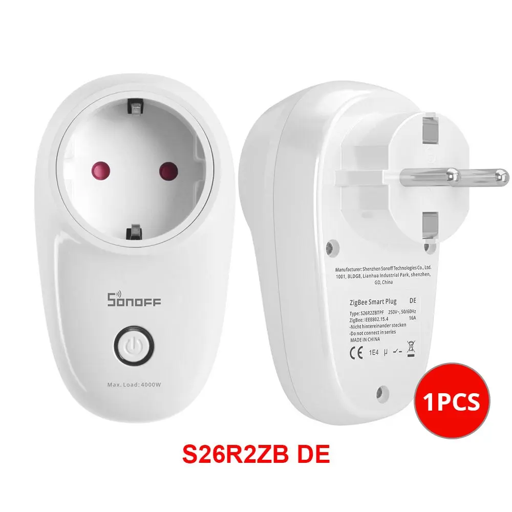 

SONOFF S26 R2 ZigBee умный штекер 16А