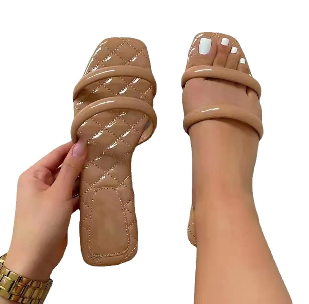 

2021 summer new women summer/sandals beach outdoor travel durable canvas three-layer flip flop fashion wild double slippers ms