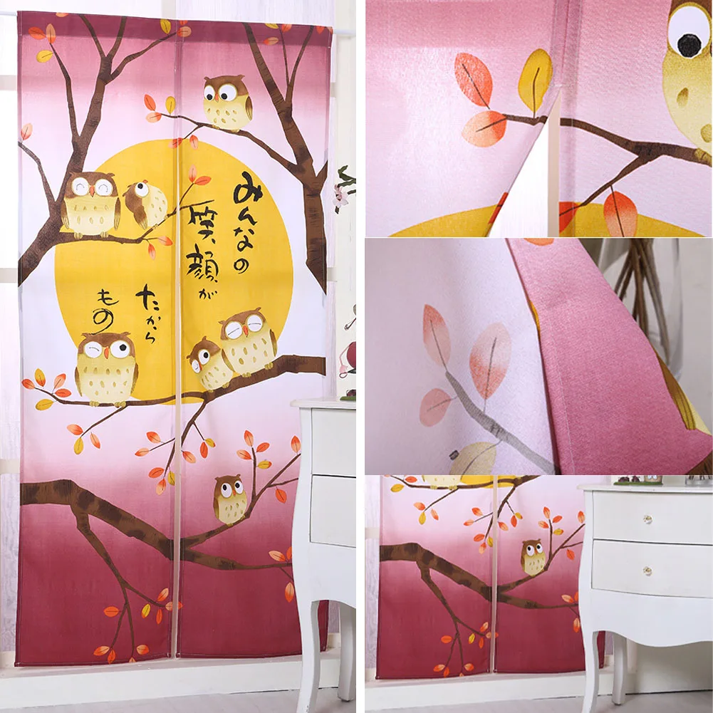 Разделительная полуподвесная декоративная японская занавеска на дверь в