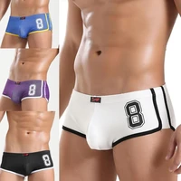 mini boxers shorts high stretchy sexy sweat absorbing patchwork mid waist men underpants boxer underwear for daily wear