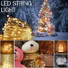 Светодиодный светильник-гирлянда из медной проволоки 6 м, 8 м, 10 м, фейерверк, сказочный светильник-Гирлянда для рождественского окна, свадьбы, вечеринки, USB