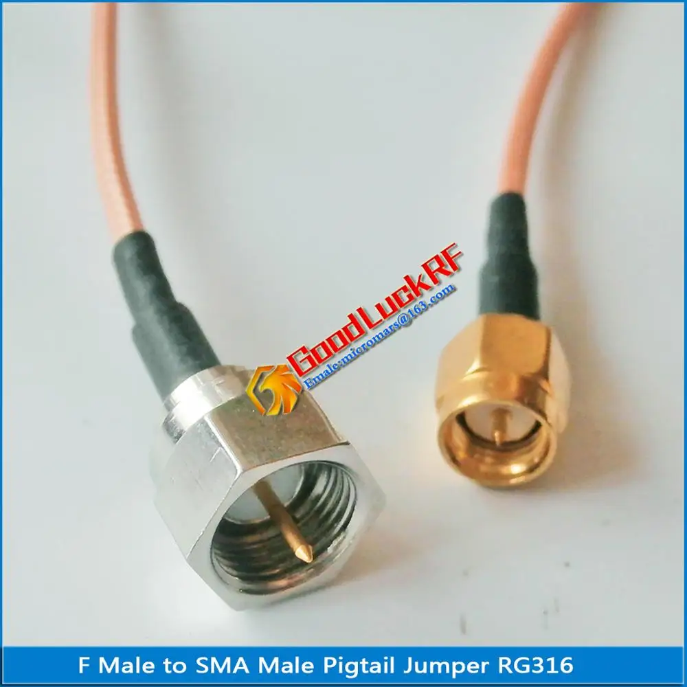 1 шт. ТВ F штекер-штекер SMA RF разъем RG316 отрезок Перемычка удлинитель кабеля низкие