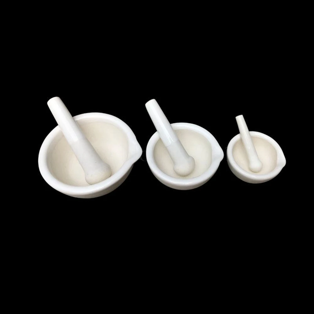 

1PCS DIA 60mm 80mm 100mm 130mm 160mm Lab Porcelain Mortar and Pestle White Mixing Grinding Bowl Set