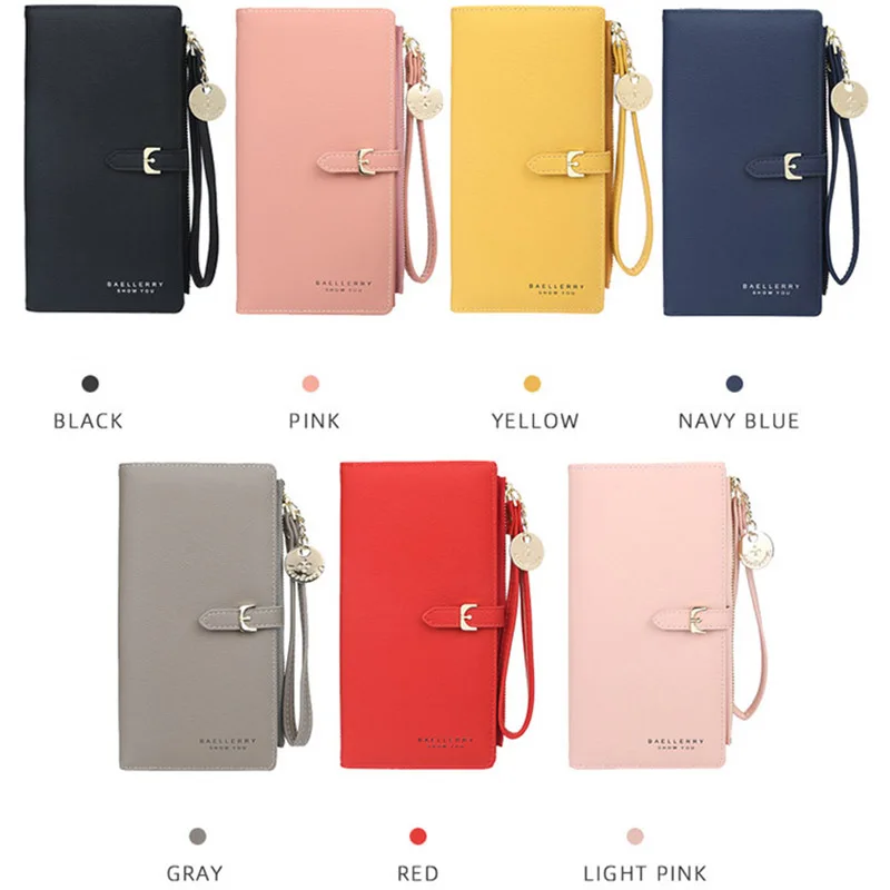 2021 Women Wallets Free Name Engraving Fashion Long Top Quality Slim Female Purse Card Holder Yellow Brand Wallet For Women