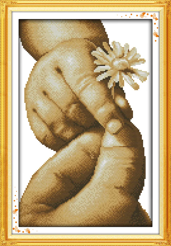 Набор для вышивки крестиком с напечатанным вручную холстом DMC | Дом и сад