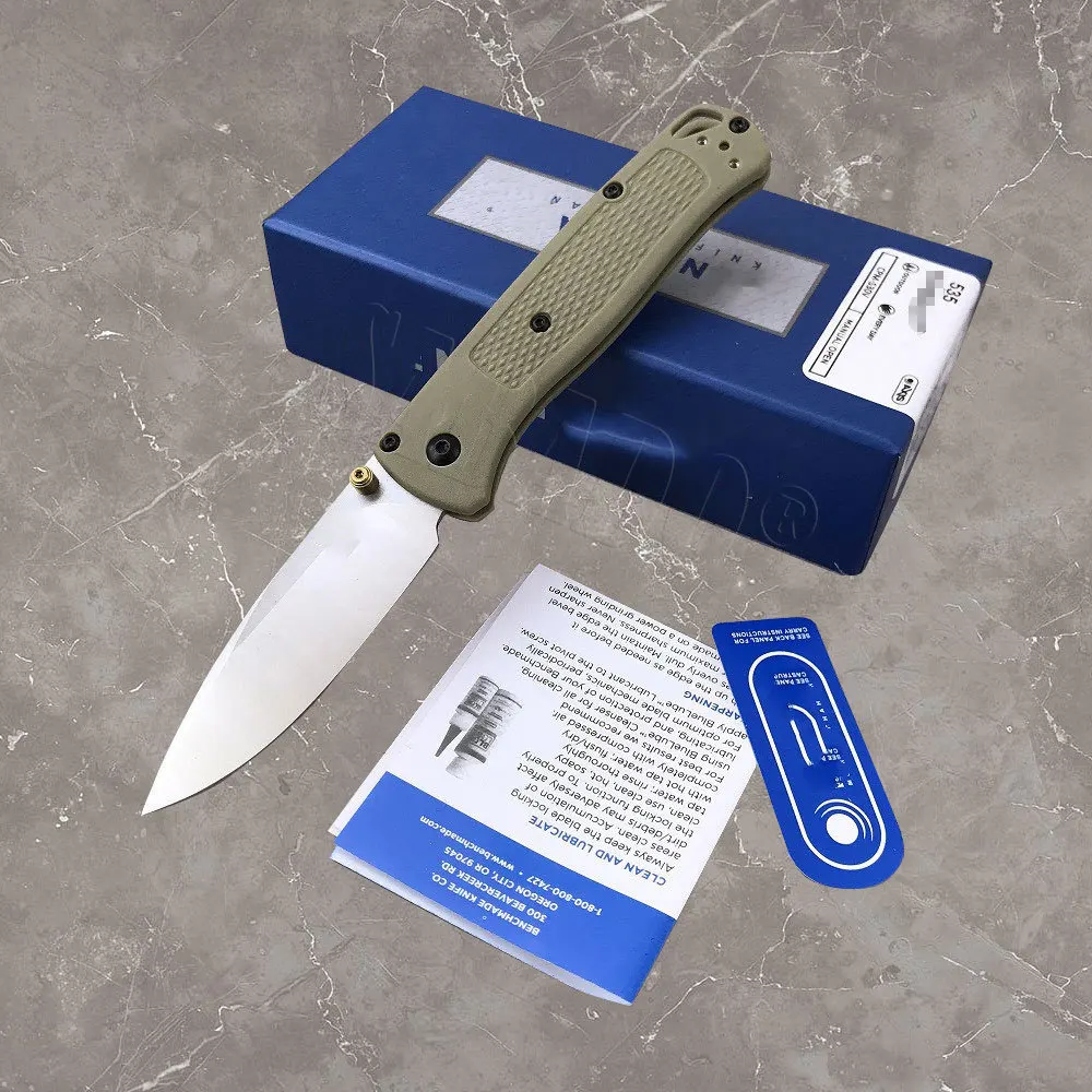 2021 Newest Bm 535 Outdoor Folding pocket Knife survival S30v Blade Hunt Tactical Camping Red Nylon Handle Combat Tools D2 Steel |