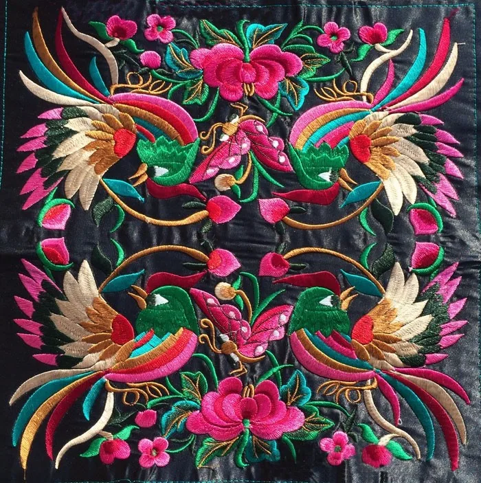 

Hmong miao атласная ткань, вышивка, нашивка для платья, сумка, аппликация, обрезка, искусственный этнический Племенной тайский индийский бохо, вы...