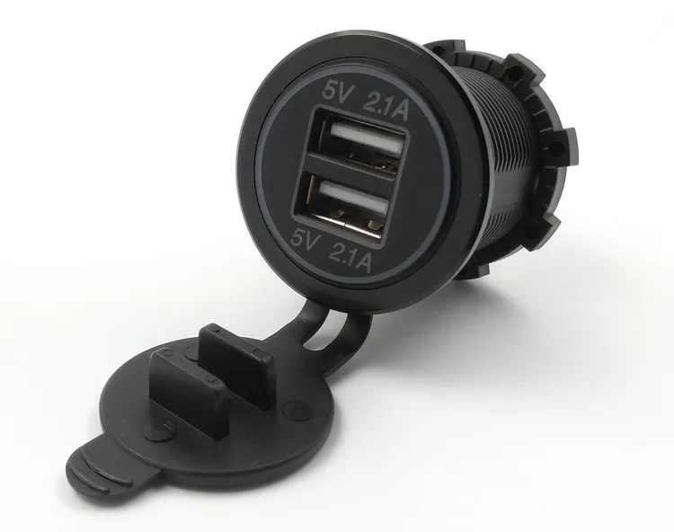 Водонепроницаемая розетка с двумя USB портами 4 2 А|Кабели адаптеры и разъемы| |