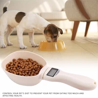 pet food multifunction weighing spoon scale cup cat dog outdoor drinking water cup portable measuring treats with led display