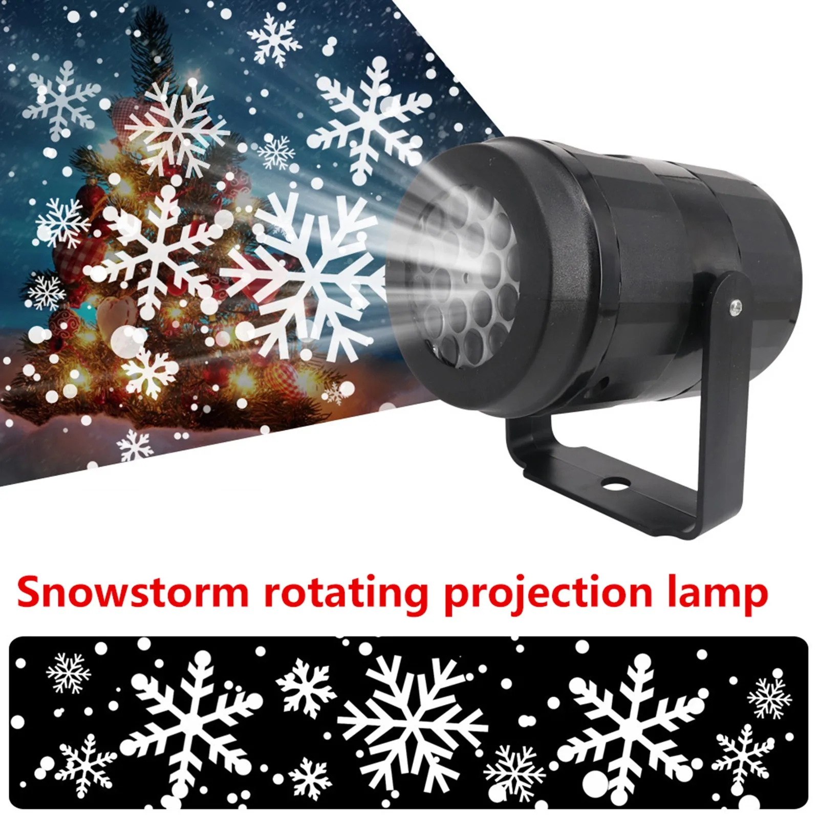 

Rotatable Christmas Snowflake Light Projector Snow Outdoor Indoor Laser Projection Lights Party Decor Lamp Bars EU/UK/US Plug