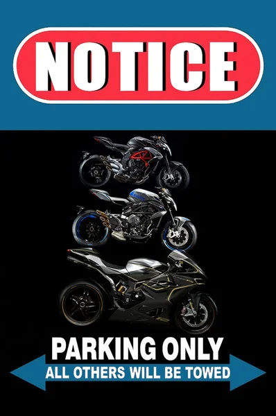 

Motorcycle Parking Tin Sign Metal Posters Wall Art Paintings Home Decor 20x30cm