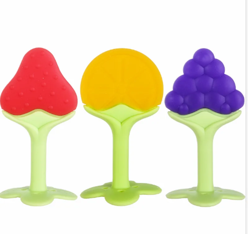 

Baby Teether Food Grade Silicone Teether Fruit Shape Baby Teething Silicone Teething Toys Infant Chew Tooth Toys