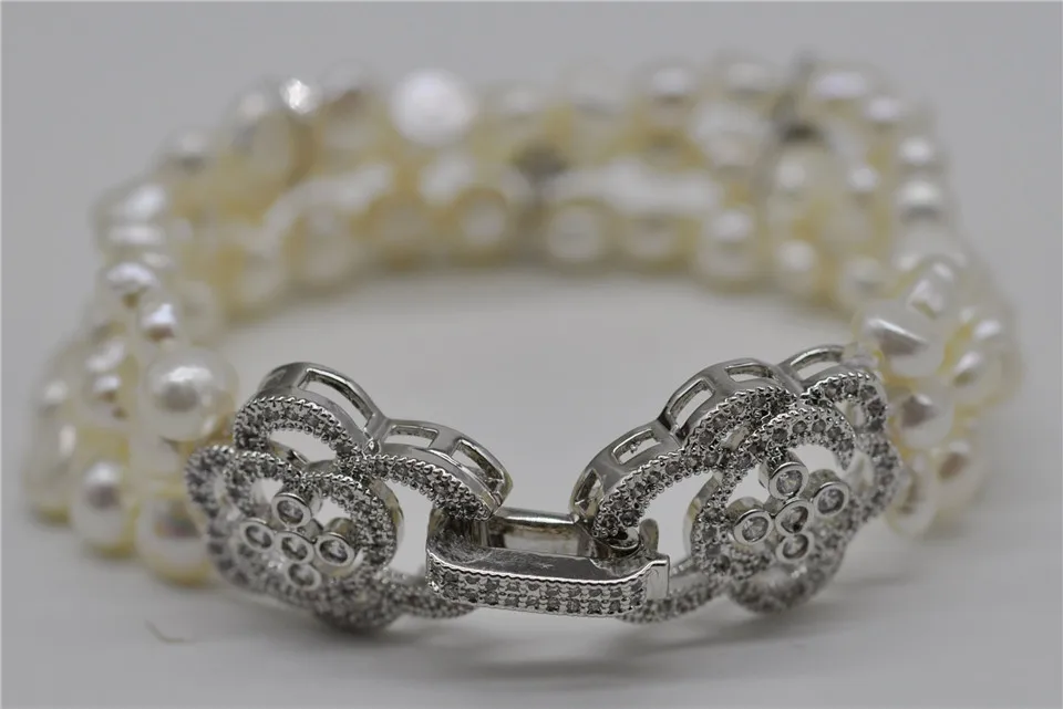 

Великолепный Женский браслет с белым жемчугом 7-8 мм, 7,5-8 дюймов